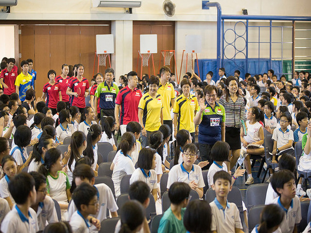 Southeast Asian (SEA) Junior Table Tennis Championships Squad Visited Nanyang Primary School to share the spirit of good sportsmanship