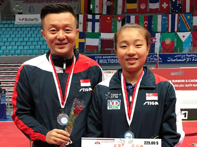Singapore Paddler Zhang Wanling Scored at the 2018 ITTF Tunisia Junior & Cadet Open, 19 to 23 March 2018