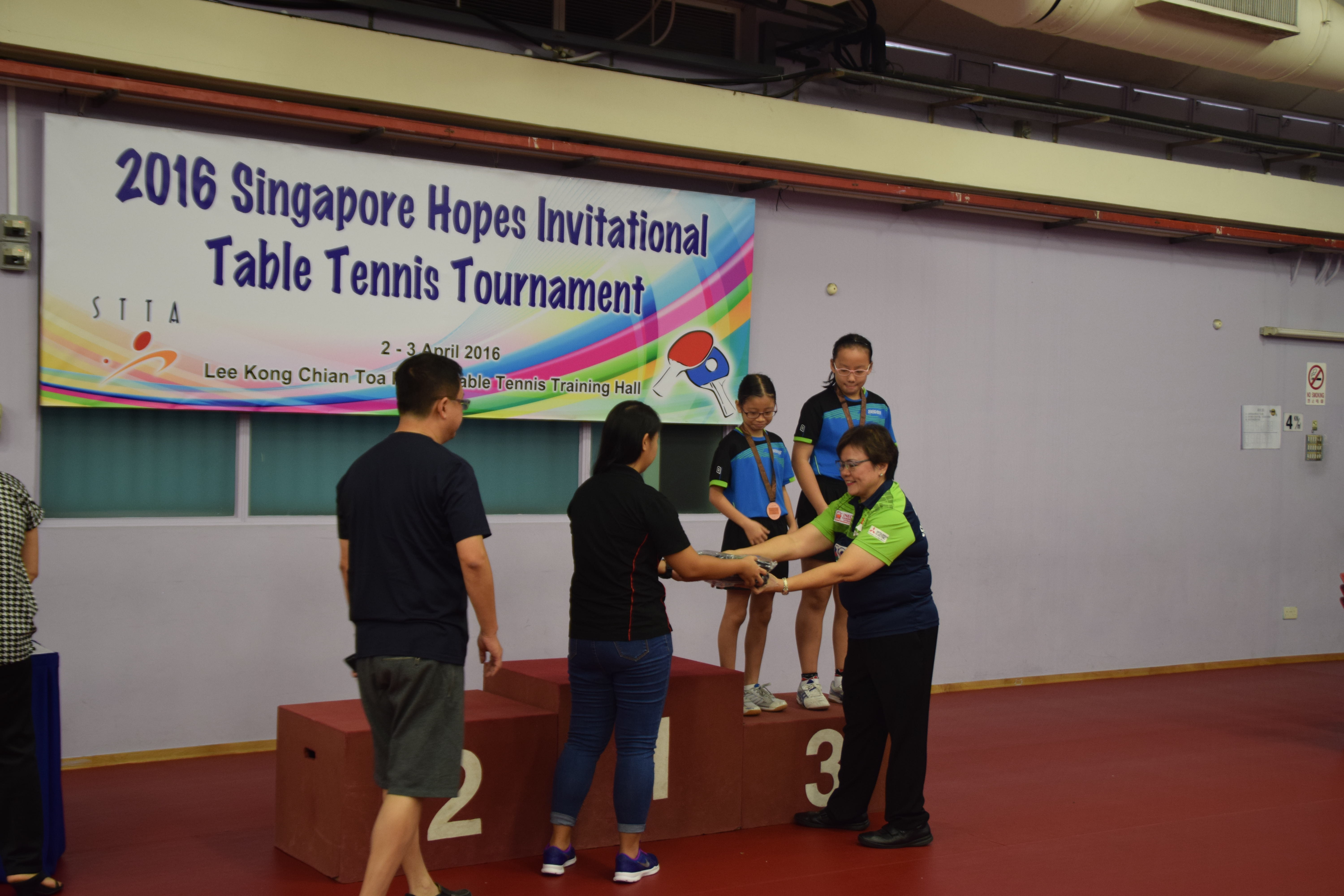 Singapore Hopes Invitational Table Tennis Tournament 2016 in conjunction with The World Table Tennis Day