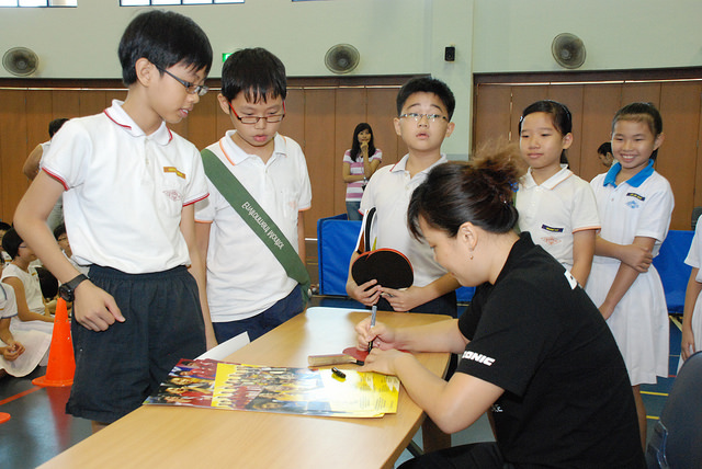 World Table Tennis Champions reaching out to the schools