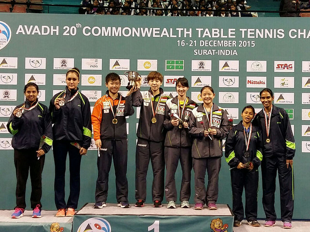Singapore won 4 Gold Medals at the 20th Commonwealth Table Tennis Championships