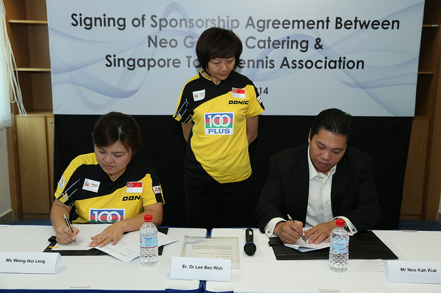 Neo Garden Catering Supports Singapore Table Tennis With $300,000 Cash Sponsorship