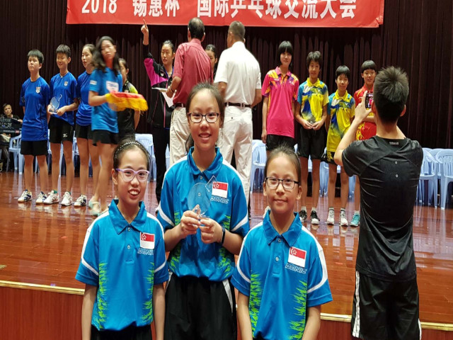 Congratulations to our Singapore Girls’Team & Boys’Team for finishing in 3rd position in the 2018年锡惠杯国际桌球交流大会.