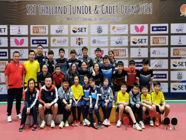 Singapore finished with 1 gold, 2 silvers and 1 bronze at the 2019 ITTF Junior Circuit Golden, SET Thailand Junior & Cadet Open, 15 to 19 May 2019