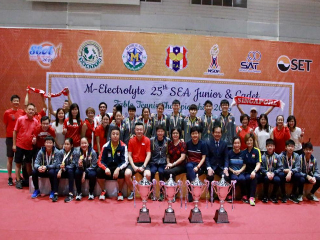 Singapore youths scored gold medal haul at the 25th South East Asian (SEA) Junior & Cadet Table Tennis Championships, 4th to 9th June 2019