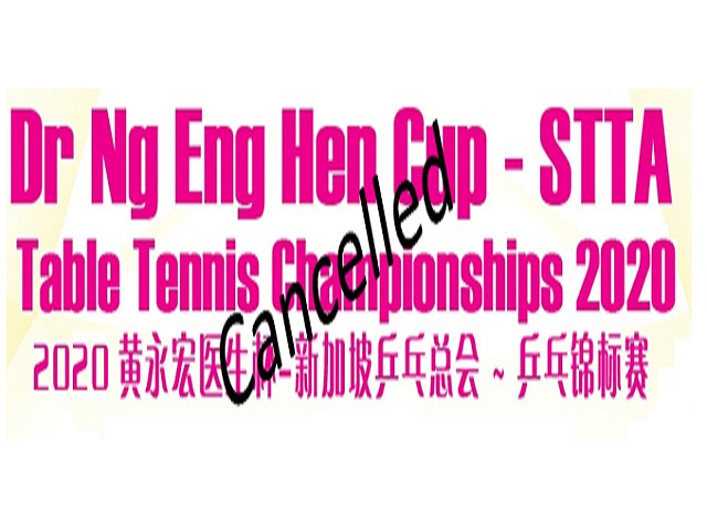Dr Ng Eng Hen Cup – STTA Table Tennis Championships 2020 (Cancelled)