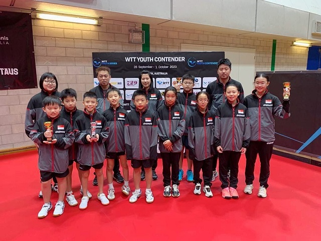 Singapore Table Tennis Stars Shine Bright at WTT Youth Contender Darwin 2023