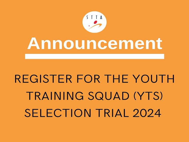 Registration for the Youth Training Squad (YTS) Selection Trial 2024 is open!