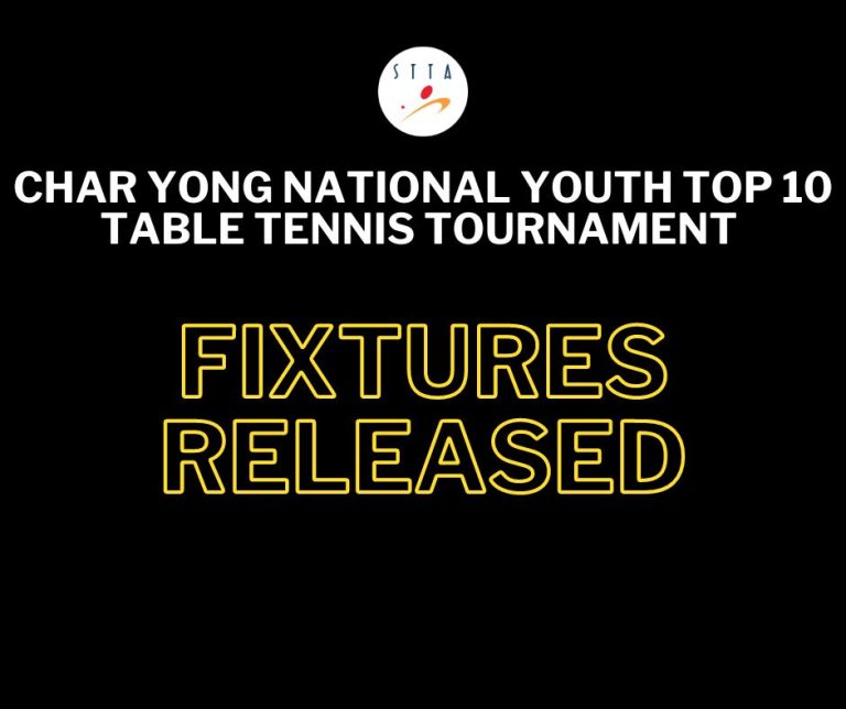 Fixtures Released! Singapore Table Tennis Association