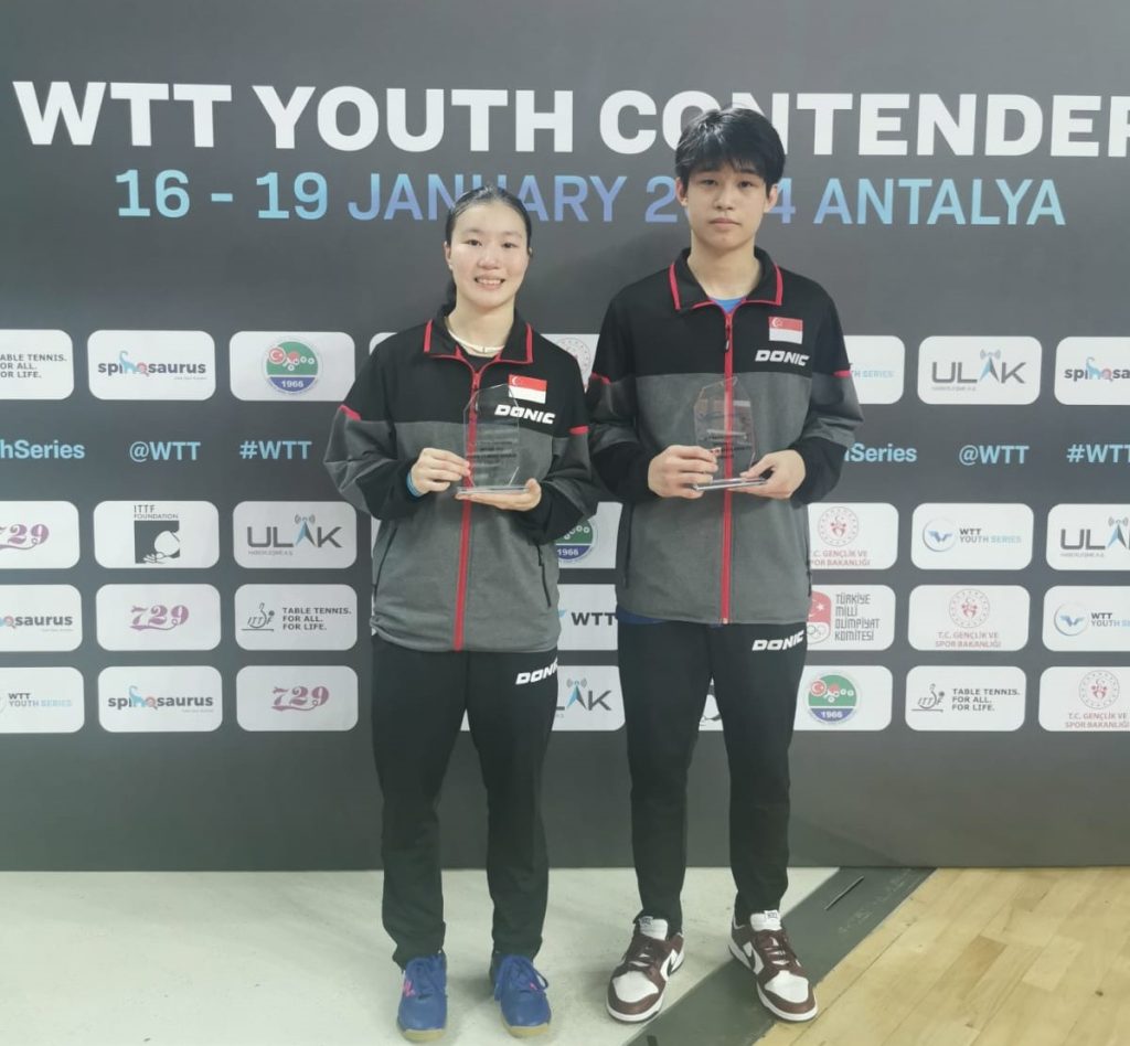 Singapore pair 2nd in U19 Mixed Doubles at WTT Youth Contender Antalya