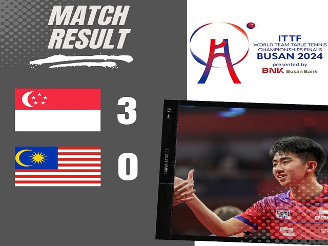 Singapore bag bragging rights in Causeway Derby at World Team Table Tennis Championships
