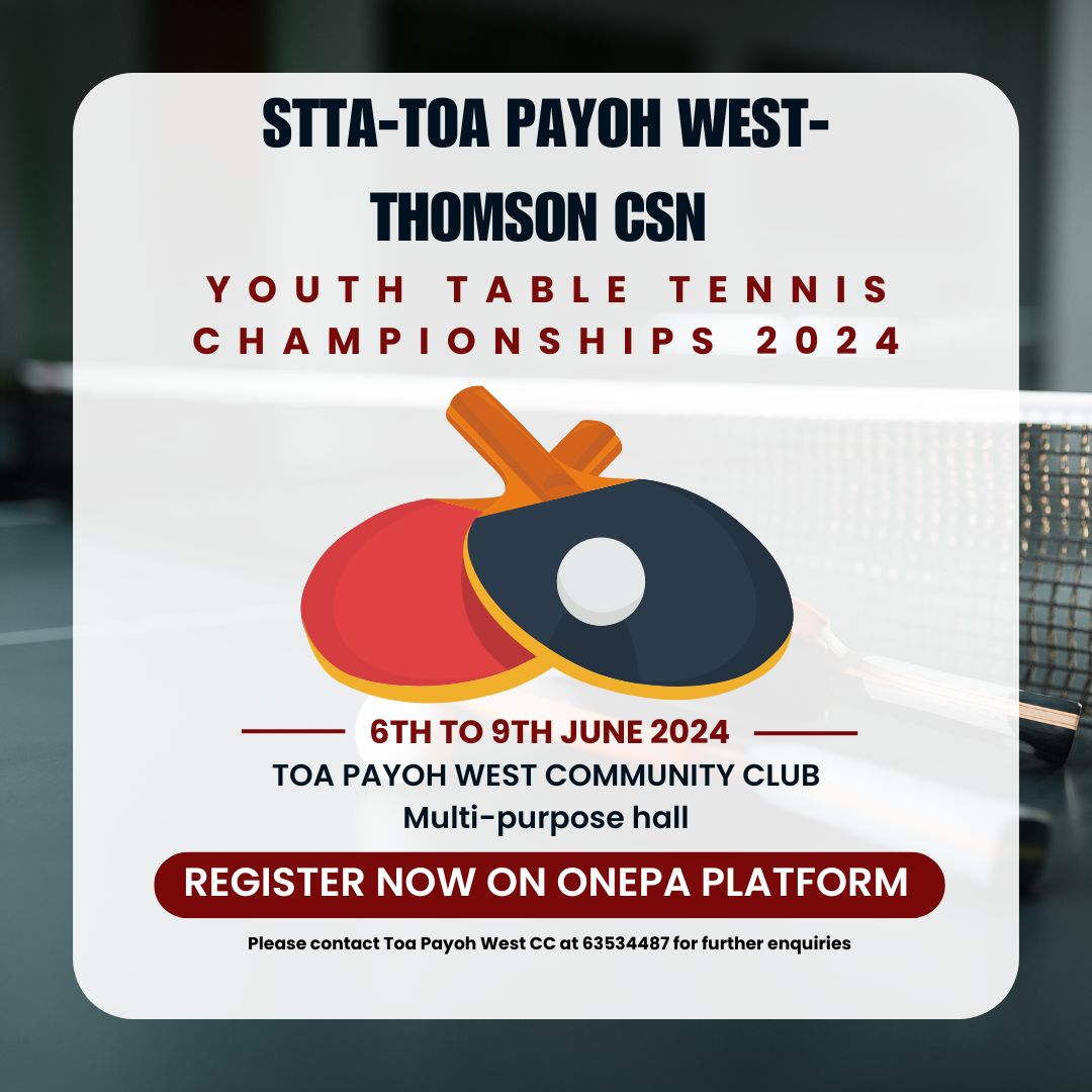STTA – Toa Payoh West-Thomson CSN Youth Table Tennis Championships 2024