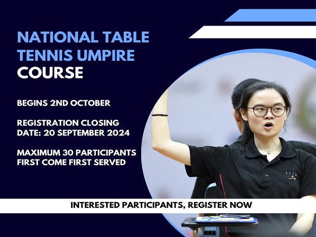 National Table Tennis Umpire Course October 2024